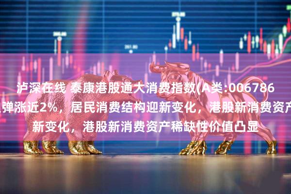 泸深在线 泰康港股通大消费指数(A类:006786;C类:006787)反弹涨近2%，居民消费结构迎新变化，港股新消费资产稀缺性价值凸显