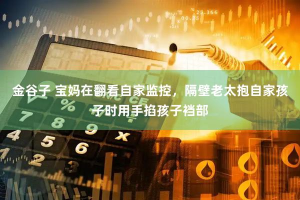 金谷子 宝妈在翻看自家监控，隔壁老太抱自家孩子时用手掐孩子裆部